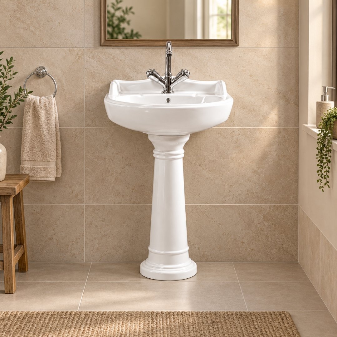 Sonet Serena, washbasin with pedestal